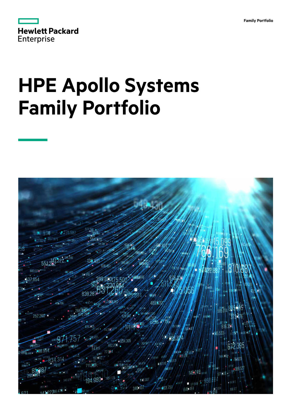 HPE Apollo Systems Family Portfolio Family Portfolio