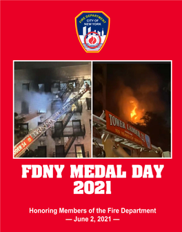 2021 FDNY Medal Day Publication