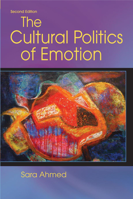 The Cultural Politics of Emotion CPEPR 6/11/07 6:15 PM Page Ii the Cultural Politics of Emotion Second Edition