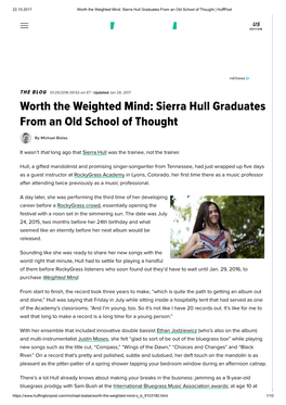 Sierra Hull Graduates from an Old School of Thought | Huffpost