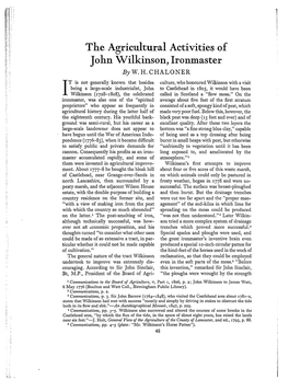 The Agricultural Activities of John Wilkinson, Ironmaster by W