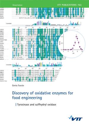 Discovery of Oxidative Enzymes for Food Engineering. Tyrosinase and Sulfhydryl Oxi- Dase