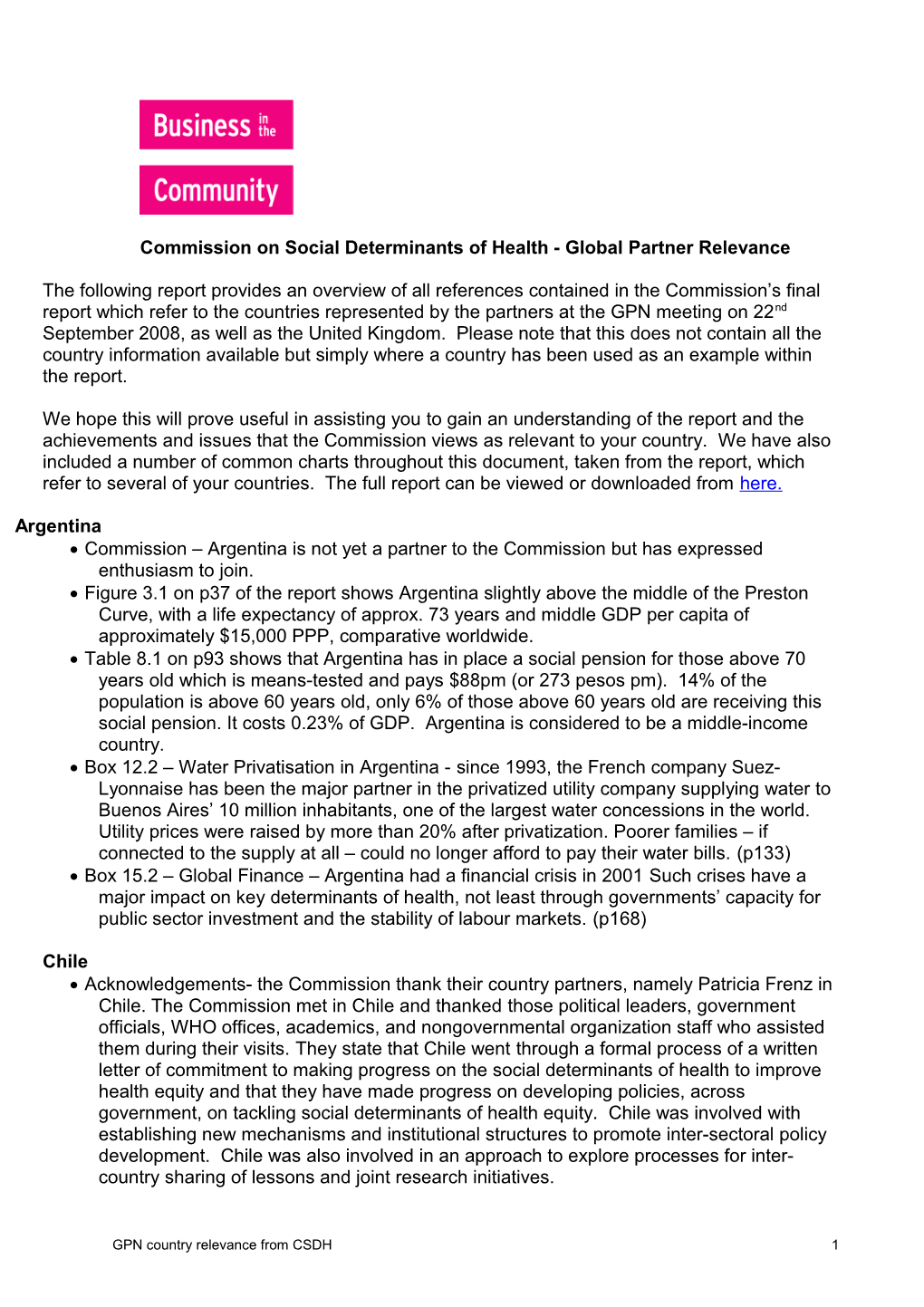 Social Determinants of Health Scoping Framework