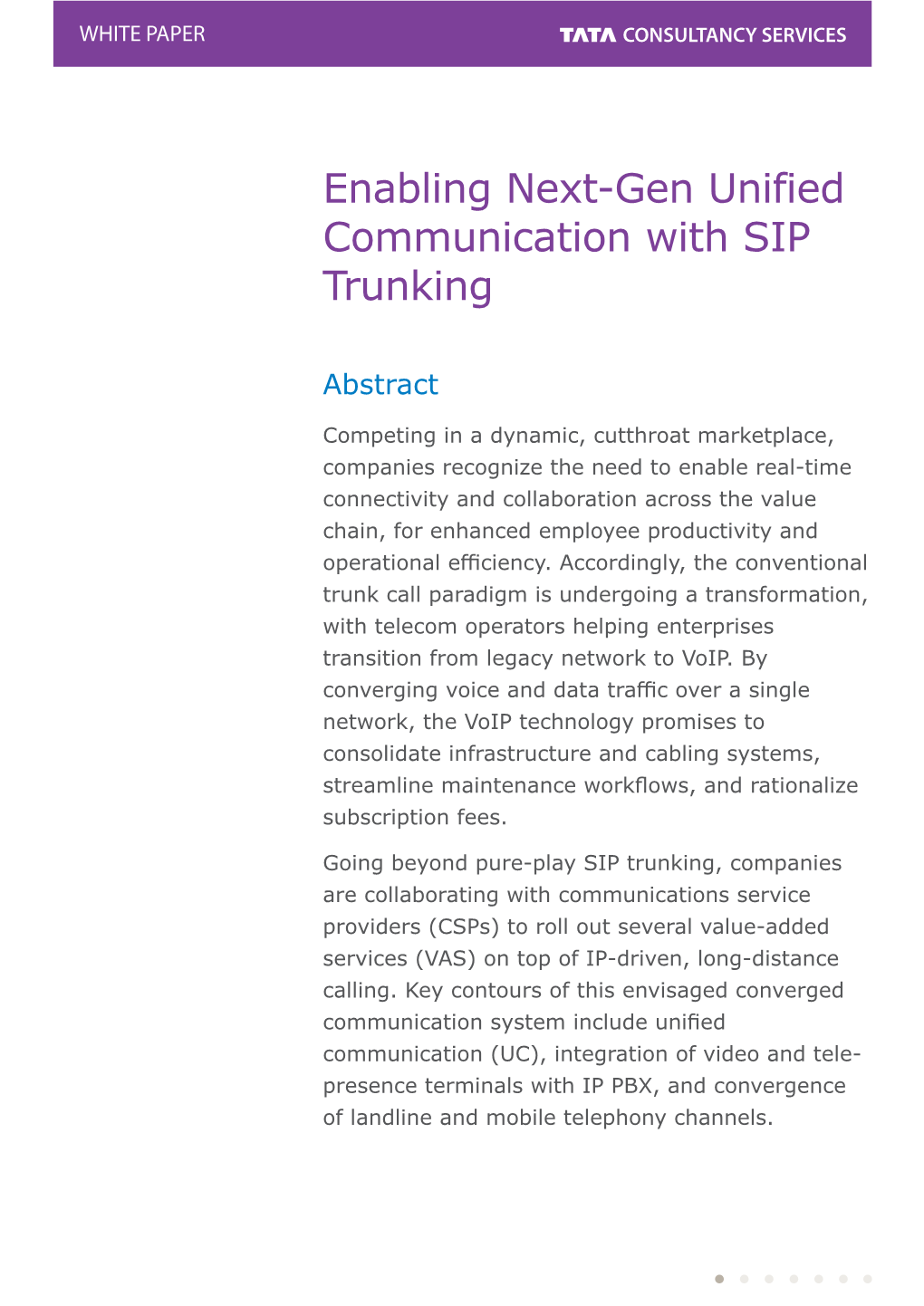 Enabling Next-Gen Unified Communication with SIP Trunking