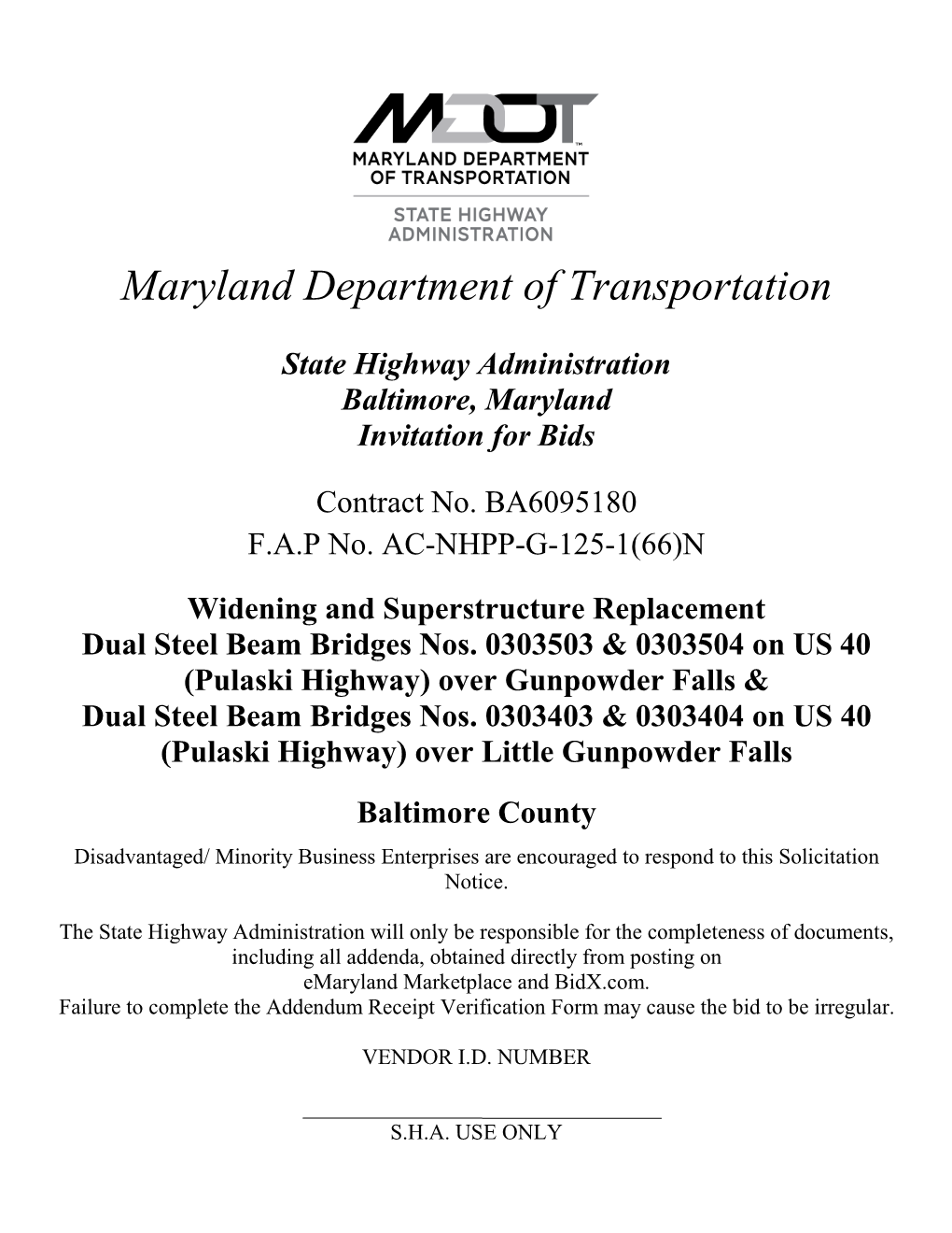 Maryland Department of Transportation