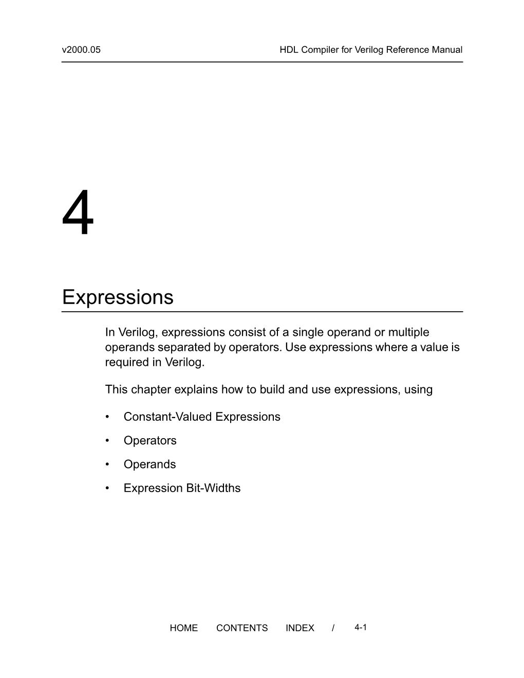 HDL Compiler for Verilog RM: 4. Expressions