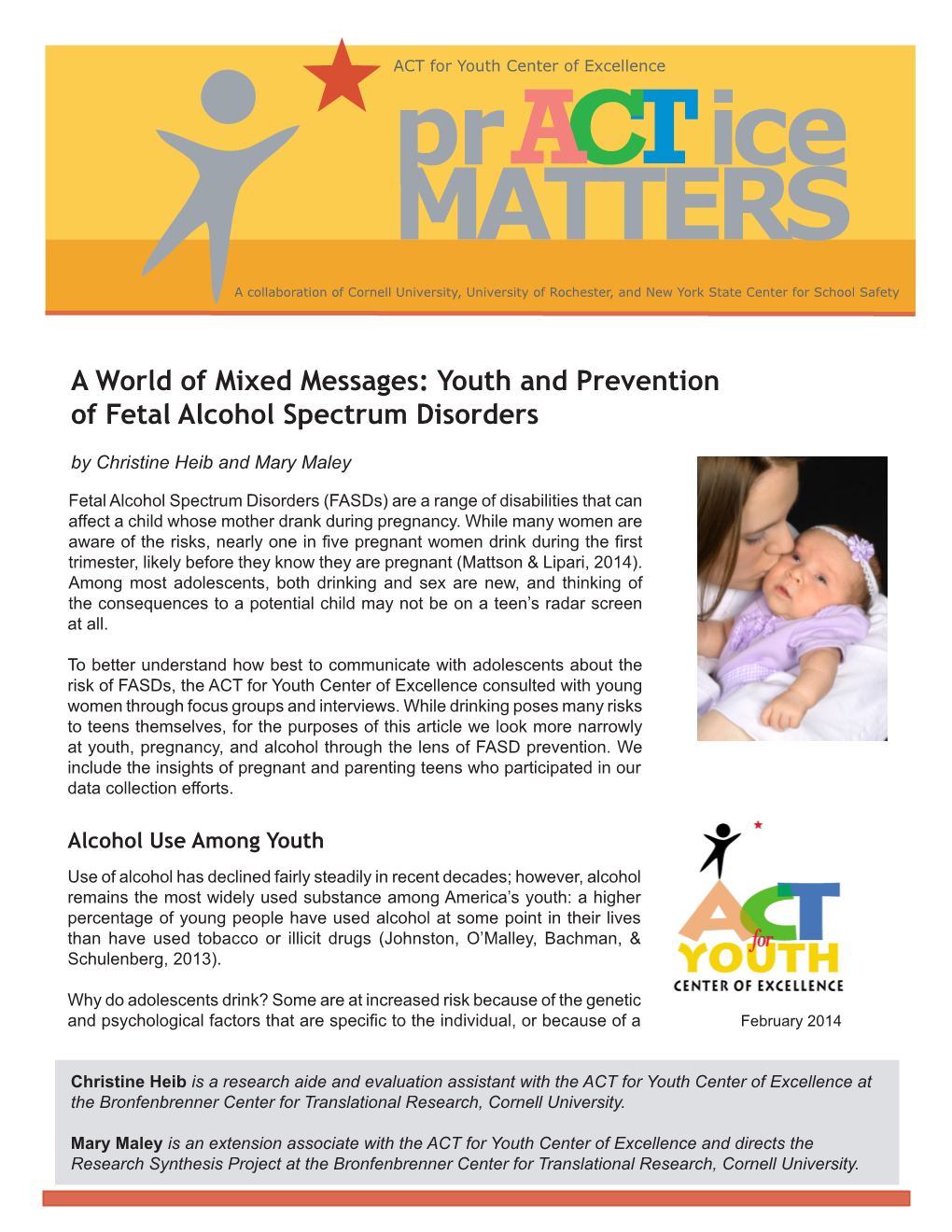 Youth and Prevention of Fetal Alcohol Spectrum Disorders