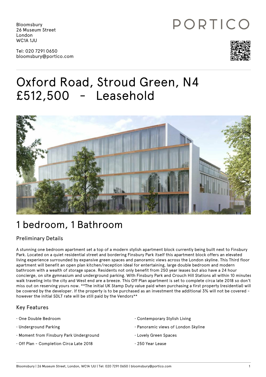 Oxford Road, Stroud Green, N4 £512500