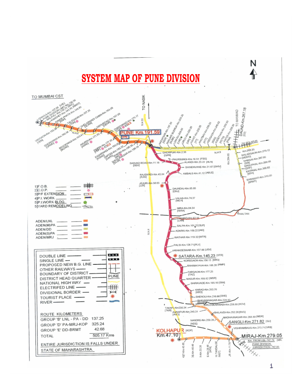 System M Ap of Pune Division