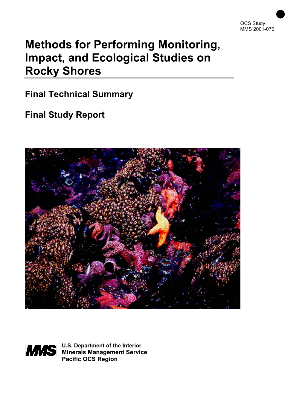 Methods for Performing Monitoring, Impact, and Ecological Studies on Rocky Shores