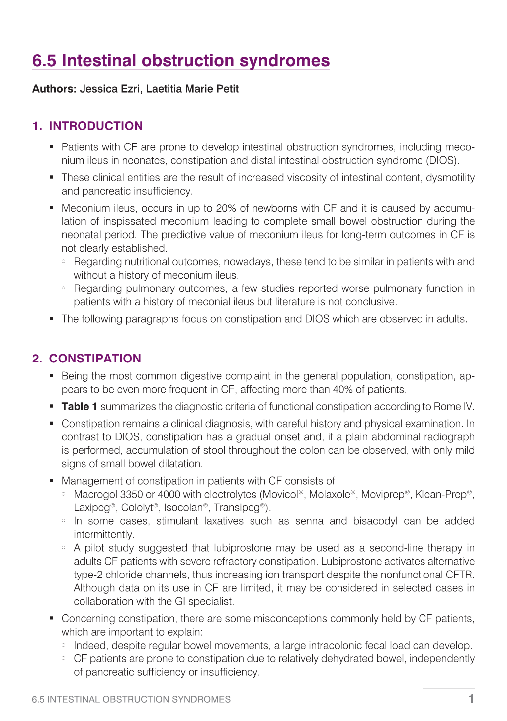 6.5 Intestinal Obstruction Syndromes