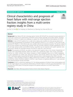 Clinical Characteristics and Prognosis Of