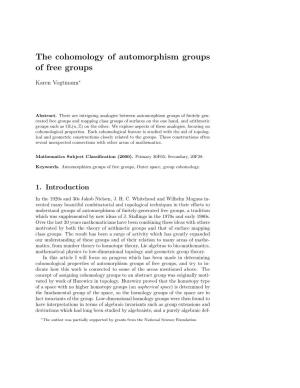 The Cohomology of Automorphism Groups of Free Groups