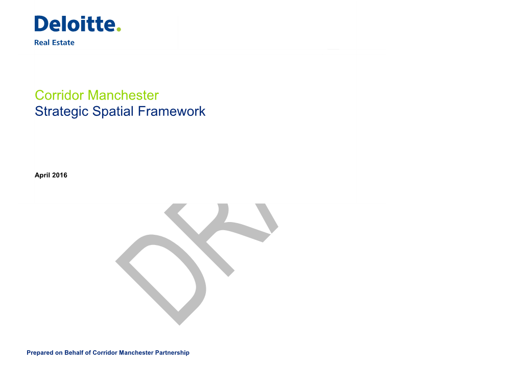 Corridor Manchester Strategic Spatial Framework