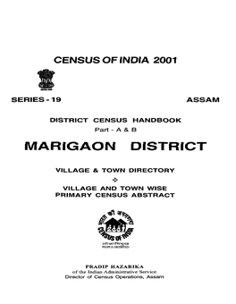 District Census Handbook, Part XII-A & B, Marigaon District, Series-19