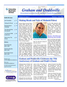 Graham and Doddsville an Investment Newsletter from the Students of Columbia Business School