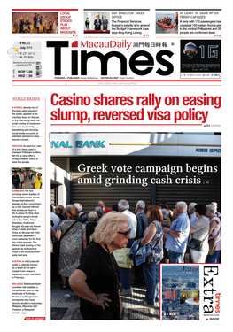 Casino Shares Rally on Easing Slump, Reversed Visa Policy