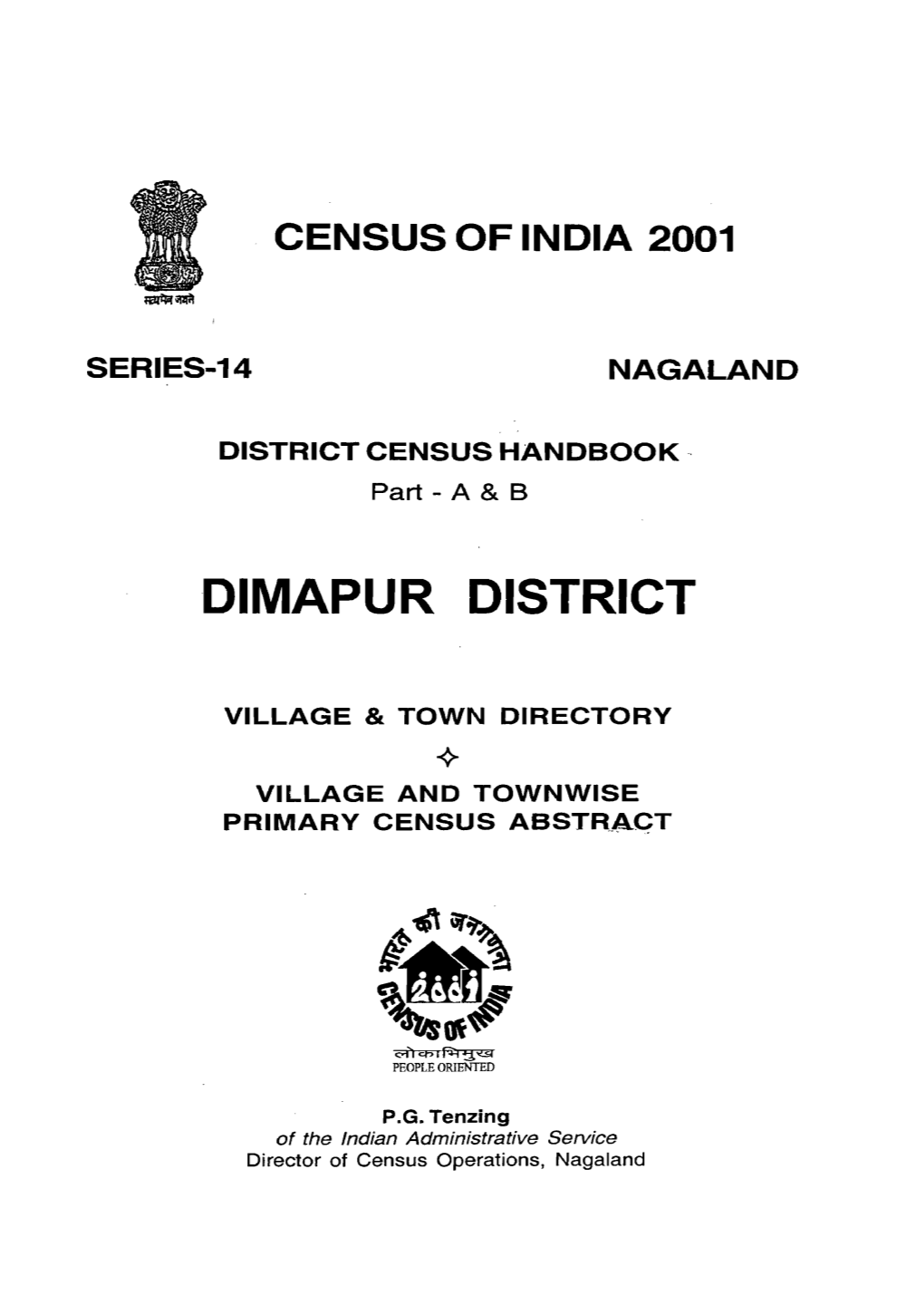 District Census Handbook, Dimapur, Part