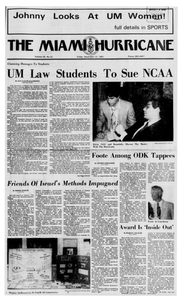 UM Law Students to Sue NCAA