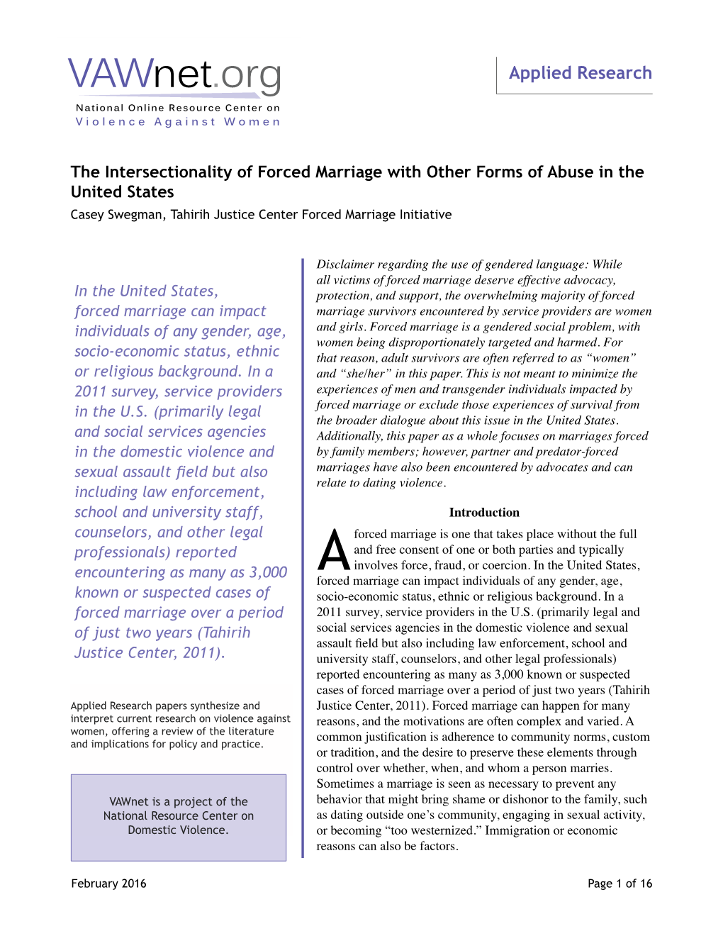 forced marriage case study