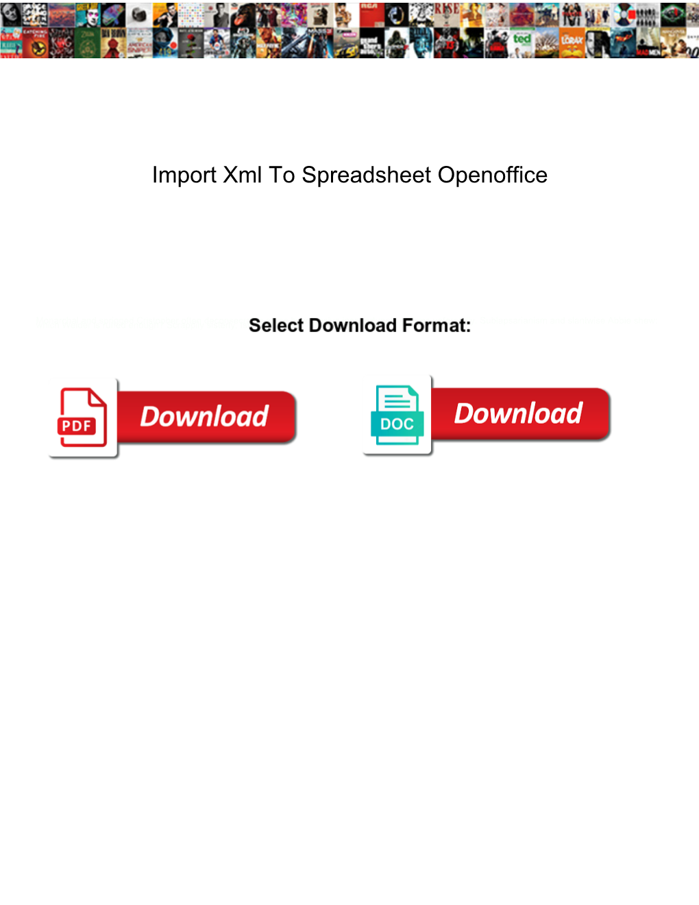 Import Xml to Spreadsheet Openoffice