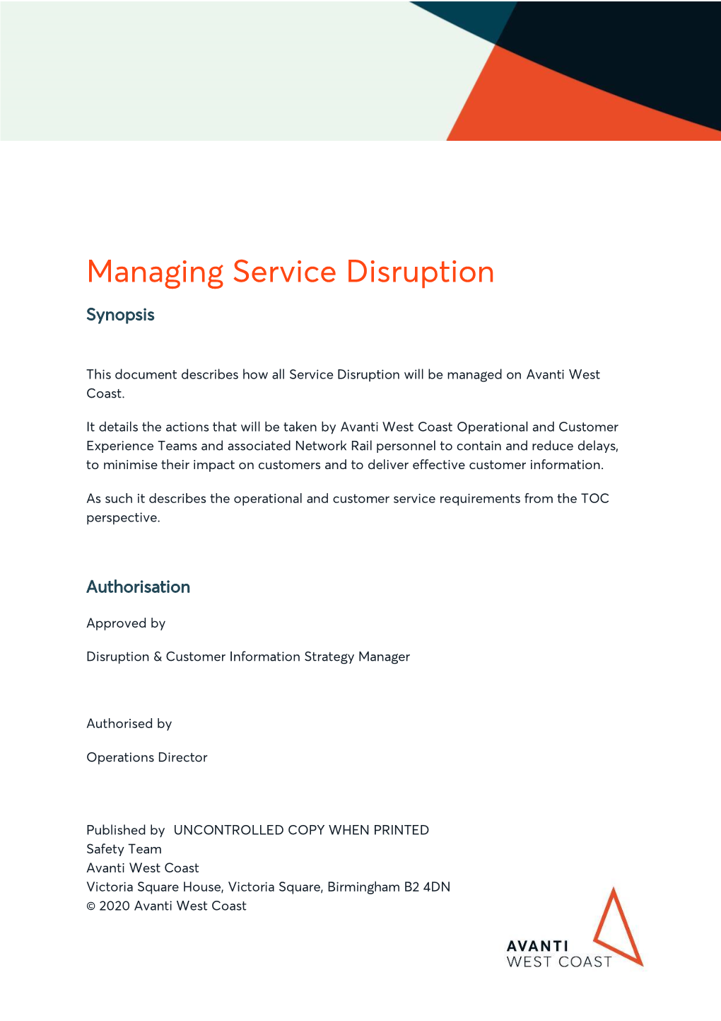 Managing Service Disruption
