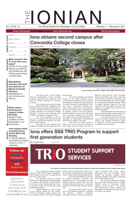 Iona Obtains Second Campus After Concordia College Closes Iona
