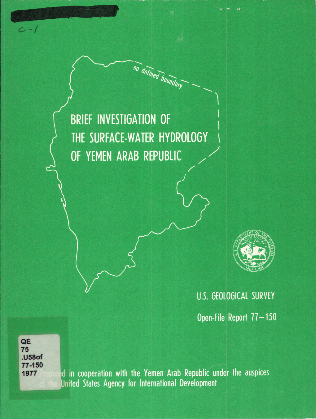 A Brief Investigation of the Surface-Water Hydrology of Yemen Arab Republic