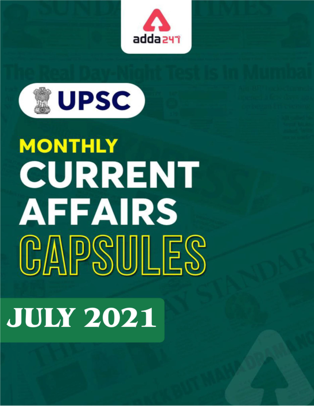 July 2021 | Current Affairs Capsule 1
