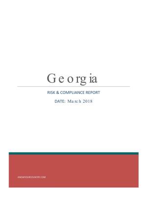 Georgia RISK & COMPLIANCE REPORT DATE: March 2018