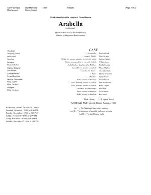 Arabella Page 1 of 2 Opera Assn