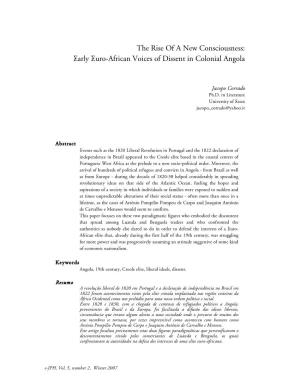 Early Euro-African Voices of Dissent in Colonial Angola