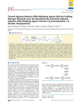 Toward Hypoxia-Selective DNA-Alkylating Agents Built by Grafting Nitrogen Mustards Onto the Bioreductively Activated, Hypoxia