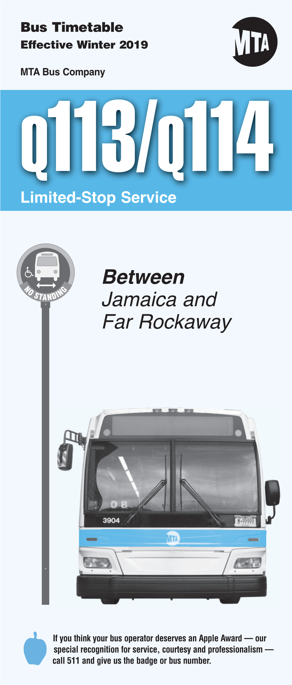 Q113/Q114 WEEKDAY LIMITED-STOP SERVICE from Far Rockaway to Jamaica