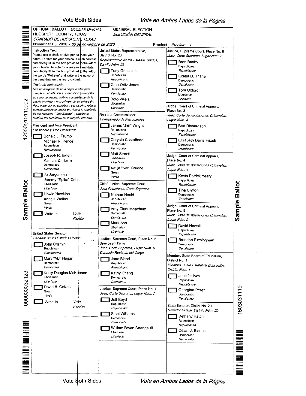 Official Sample Ballot-General Election