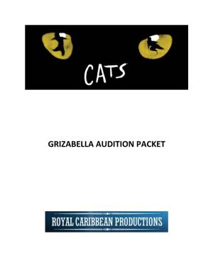 GRIZABELLA AUDITION PACKET CATS - Vocal Score GRIZABELLA the RUM TUM TUGGER