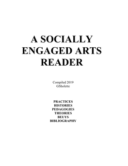 A Socially Engaged Arts Reader