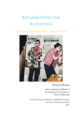 Refashioning the Romantics: Contemporary Japanese Culture