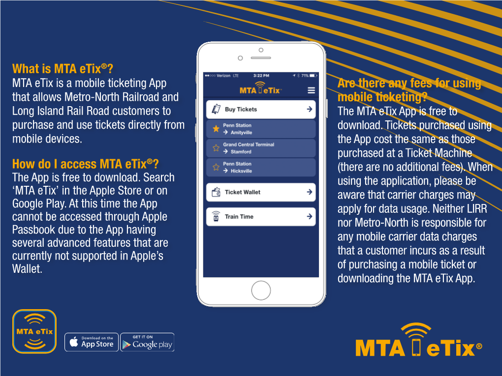 What Is MTA Etix®? Are There Any Fees for Using Mobile Ticketing