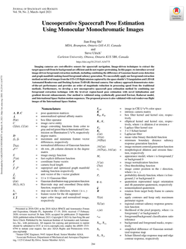 Uncooperative Spacecraft Pose Estimation Using Monocular Monochromatic Images