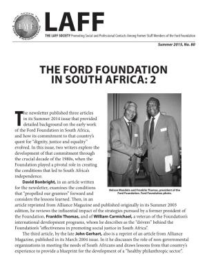 The Ford Foundation in South Africa: 2