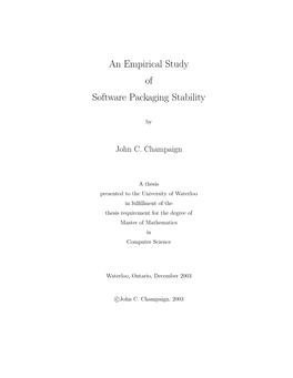 An Empirical Study of Software Packaging Stability