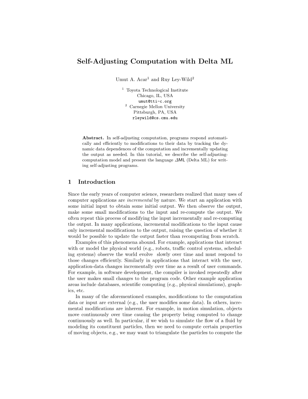 Self-Adjusting Computation with Delta ML