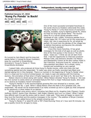 'Kung Fu Panda' Is Back!