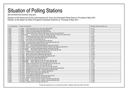 Situation of Polling Stations