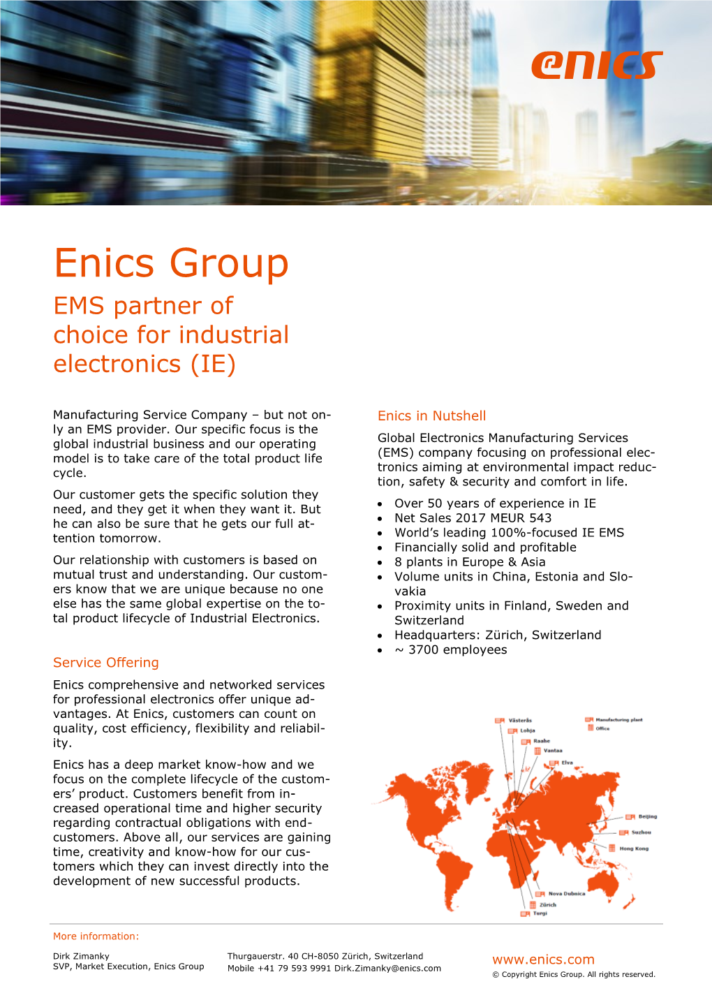 Enics Group EMS Partner of Choice for Industrial Electronics (IE)