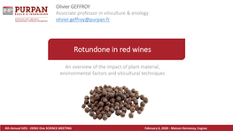 Rotundone in Red Wines