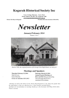 Newsletter January/February 2014 Volume 5 No 6