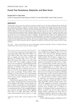 Forest Tree Persistence, Elephants, and Stem Scars1