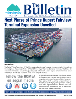 Next Phase of Prince Rupert Fairview Terminal Expansion Unveiled